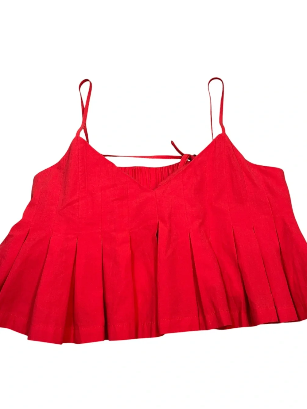 En Saison 2 Piece Set Red Tank Pleated Shorts Resort Trendy Tomato Girl NWT S/M